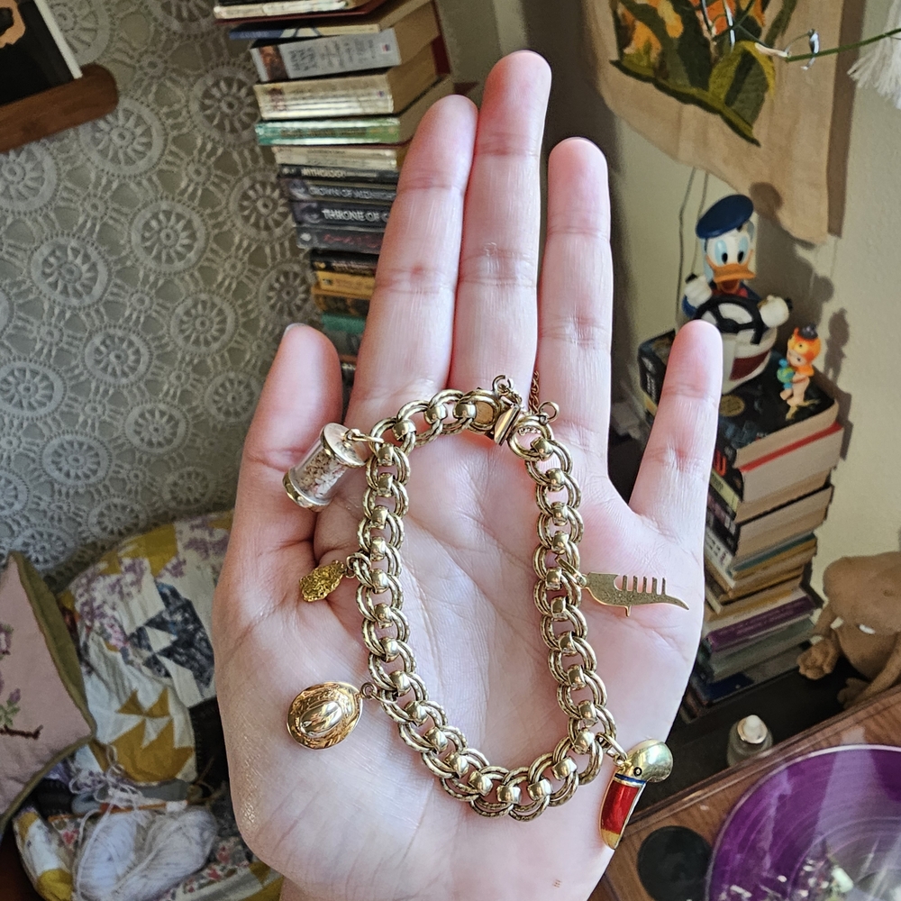 Gold Charm Bracelet (Tested)